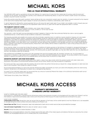 michael kors warranty policy|Michael Kors authorized watch repair.